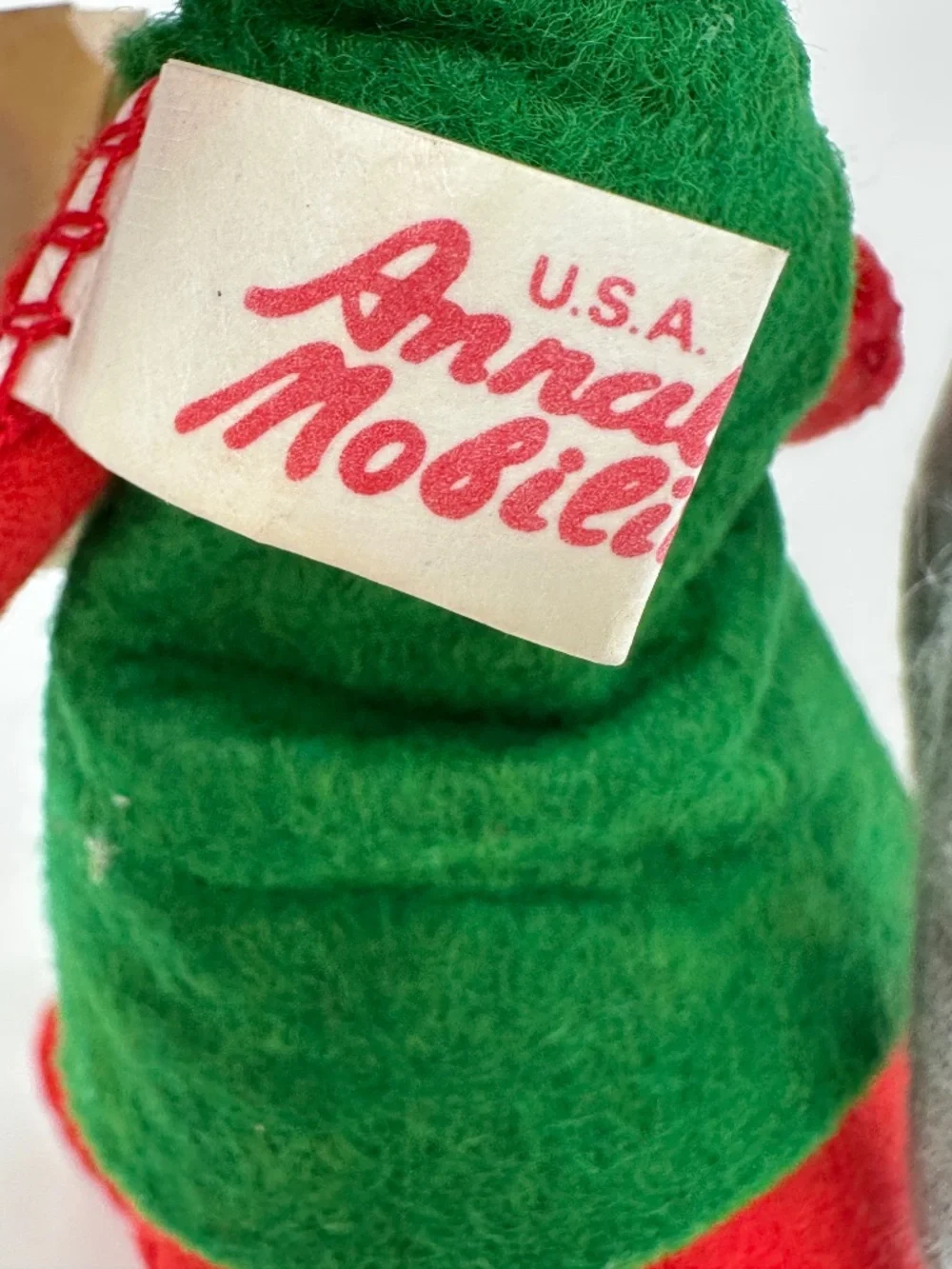 Vintage 1965 ANNALEE Doll MOUSE singing CHRISTMAS CAROLING Trapper Hat 6